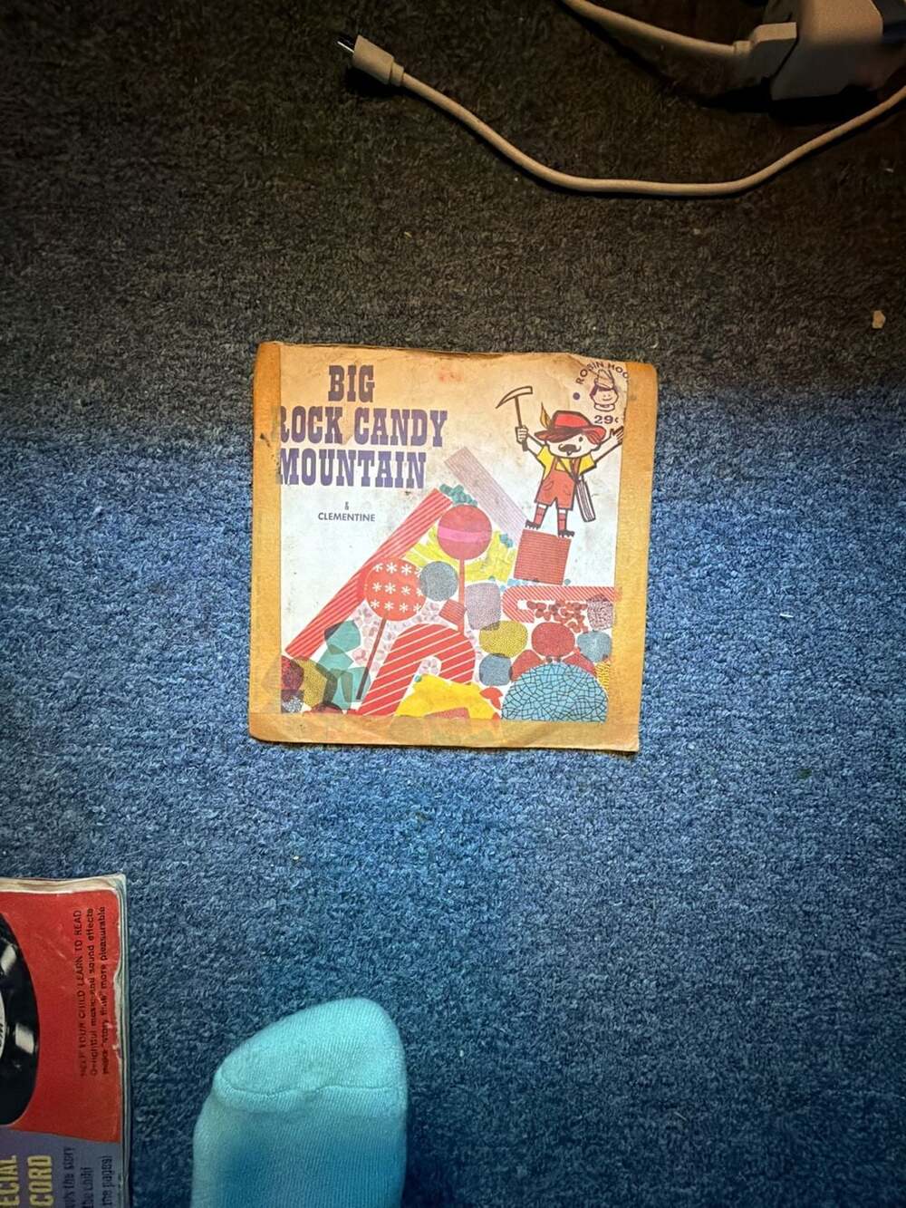 H1008 Vintage Robin Hood Records 'Big Rock Candy Mountain' 7-inch Record